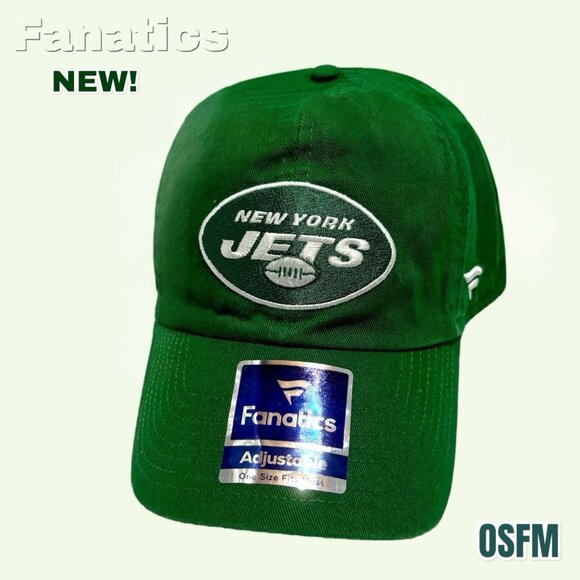 Fanatics New York Jets Trucker Hat Ballcap Snapback Green & White OSFM! NEW! - Picture 1 of 10